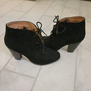 Faux Suede Black Ankle Bootie Size 8